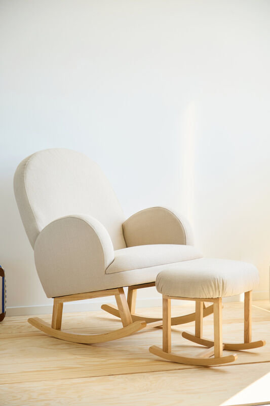 Fauteuil à bascule Lin Beige Childhome lifestyle 1 