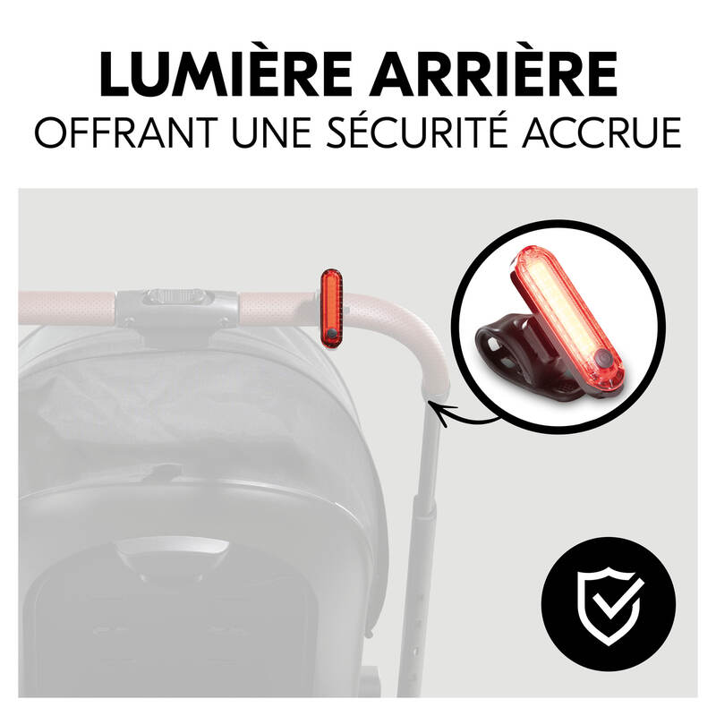 Feu arrière à LED pour poussette et remorque Hauck lumiere