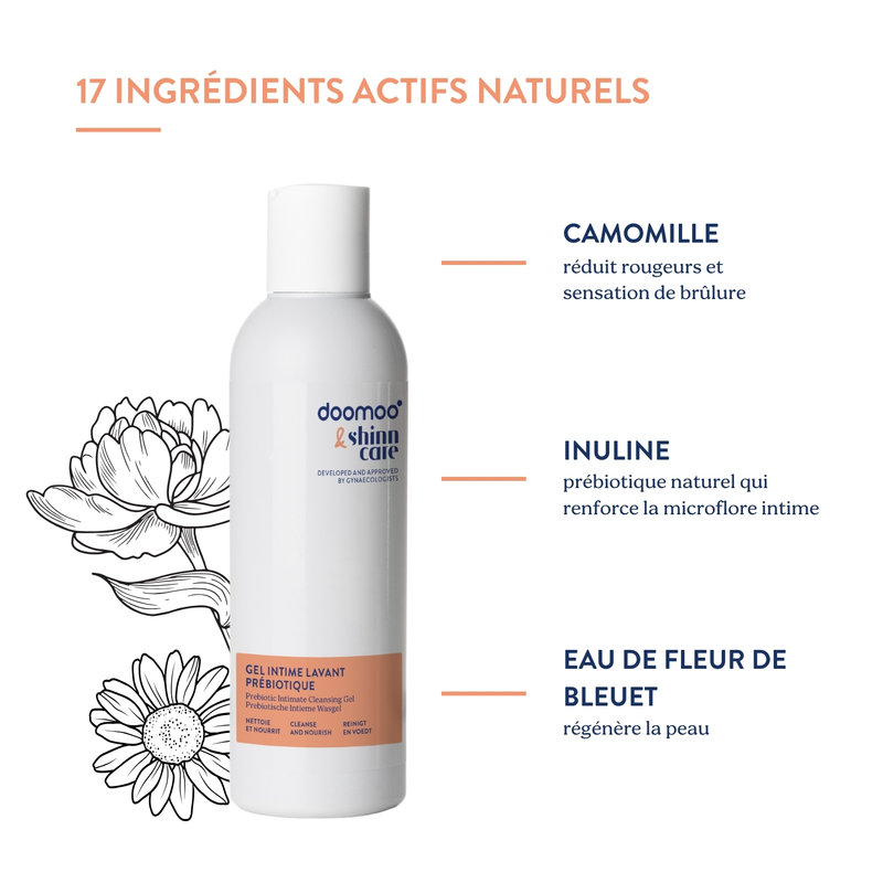 Gel Intime Lavant Prébiotique Doomoo x ShinnCare 200 ml Babymoov ingrédients