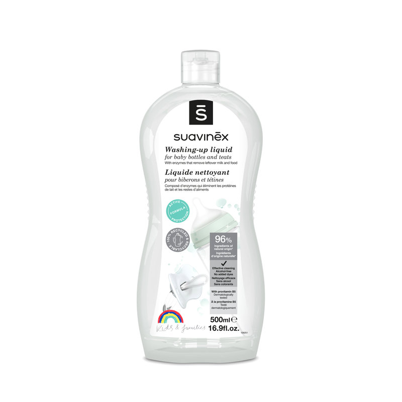 Gel Nettoyant Pour Biberons Et Tetines 500ml Suavinex face 