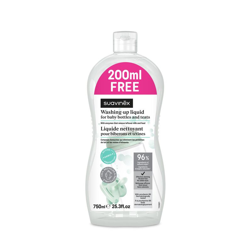 Gel Nettoyant Pour Biberons Et Tetines 500ml + 200 ml offert SUAVINEX Produit