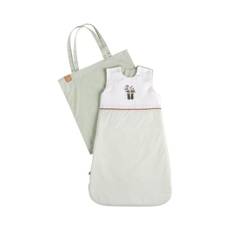 Gigoteuse Hiver 0-6 Mois Rayures Botanica Sauthon avec sac