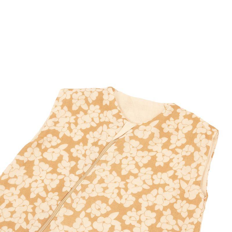 Gigoteuse légère en double gaze 0-6 mois Sweety Wabi-Sabi Golden Brown Sakura NOBODINOZ col