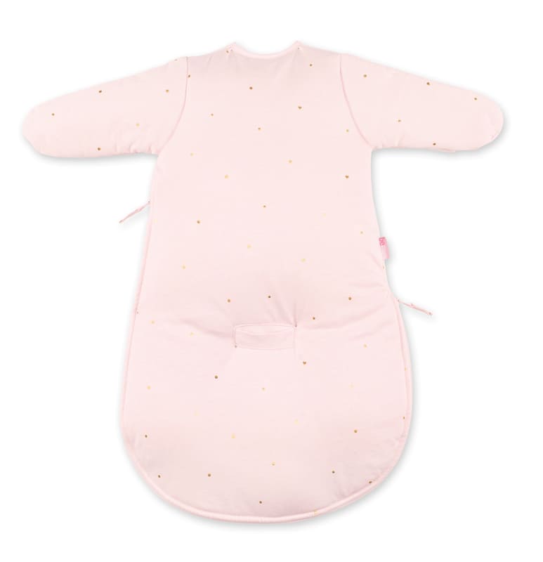 Gigoteuse hiver Magic Bag Pady Jersey Rose/Pois doré Bemini Détail