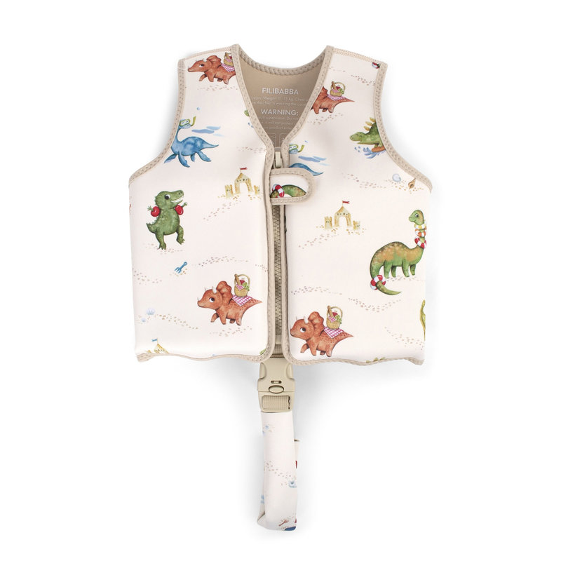 Gilet de bain 1-2 ans - Dino Beach Filibabba produit faces