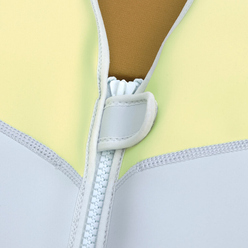 Gilet de natation bleu/citron LASSIG fermeture