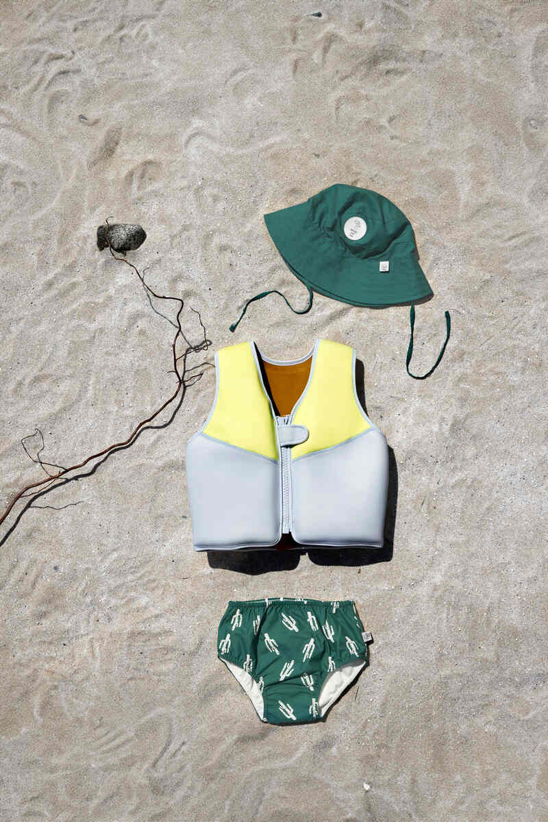 Gilet de natation bleu/citron LASSIG lifestyle3