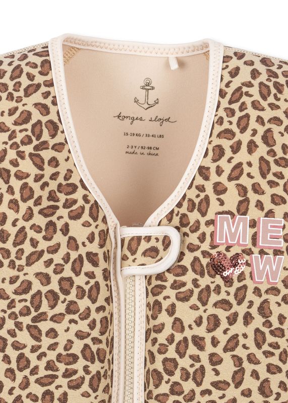 Gilet de natation Kitty léopard 2-3ans Konges Slojd col