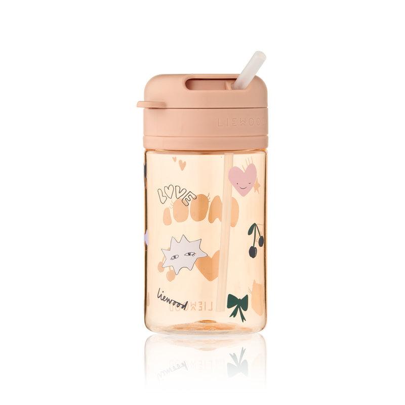 Gobelet à paille Pavia 500 ml Mood / Pale Tuscany LIEWOOD avec paille