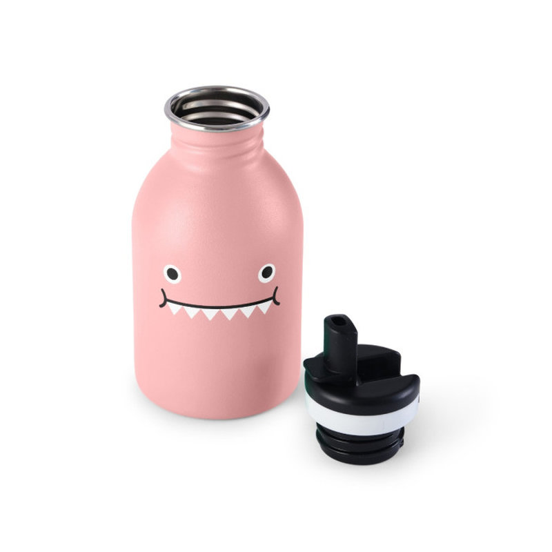Gourde 250 ml Ricedino Rose Noodoll bouchon côté