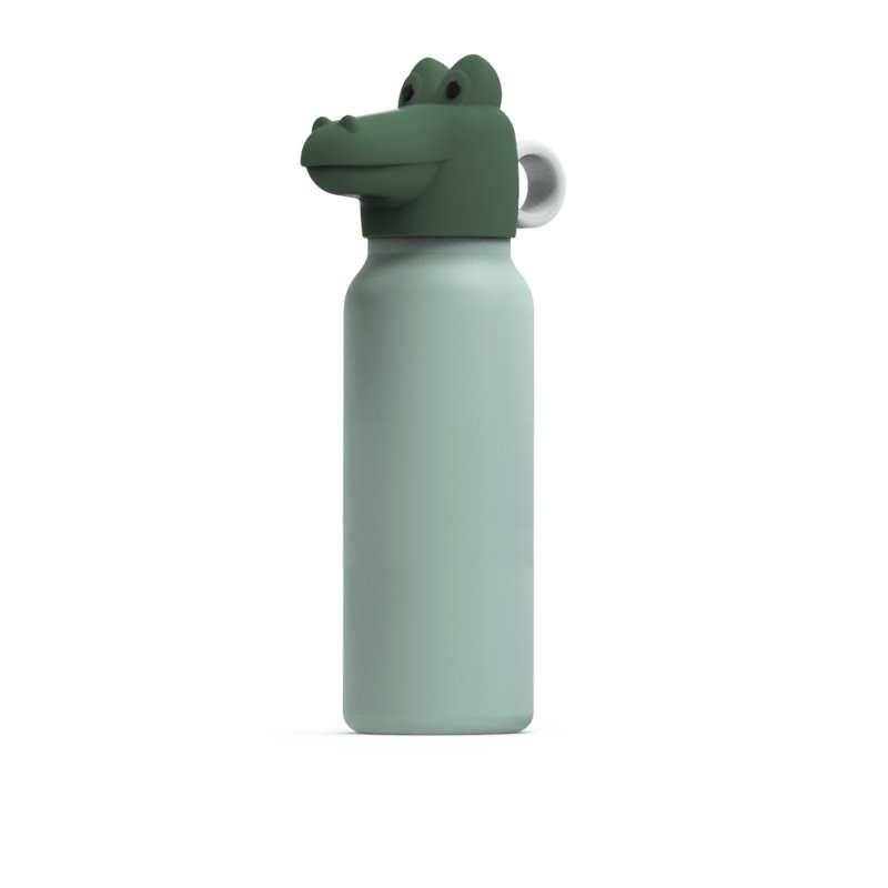Gourde Falk 350 ml avec bouchon Crocodile LIEWOOD face