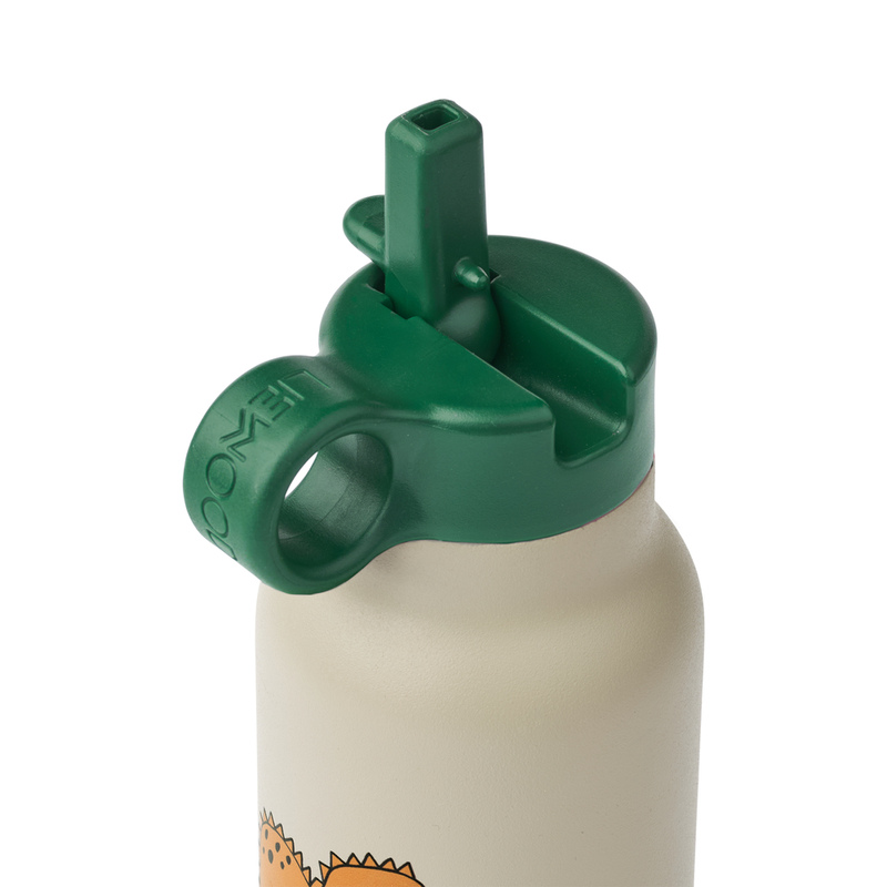 Gourde Falk 350 ml Dinosaurs / Mist Liewood bouchon