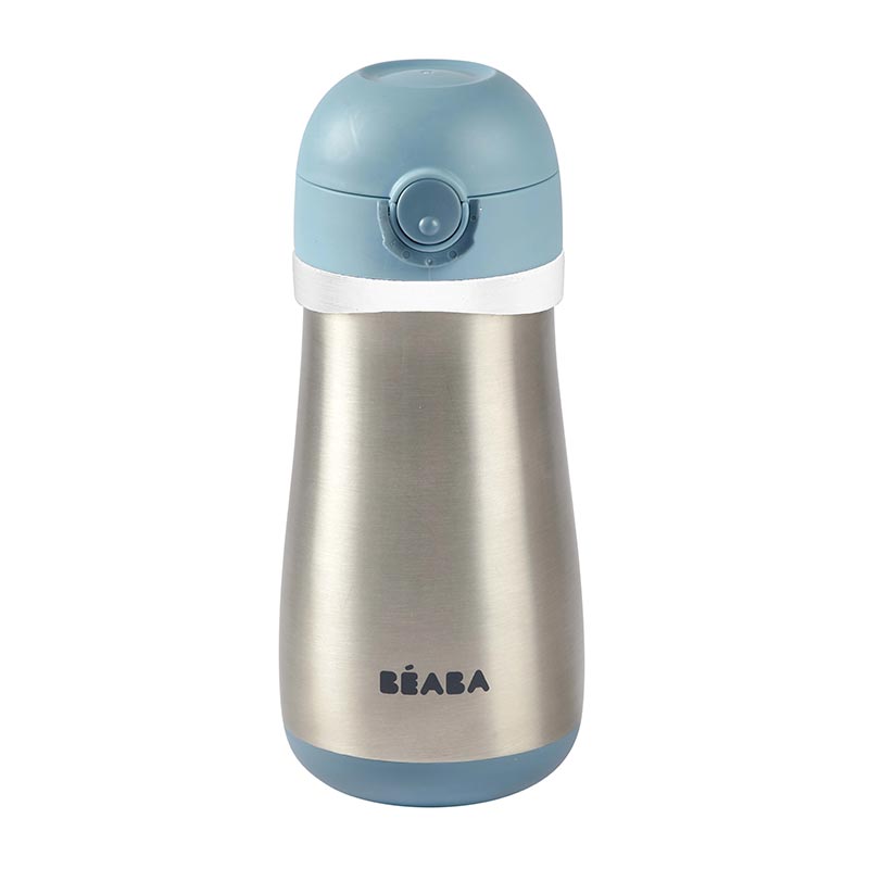 Gourde inox 350 ml BEABA pour enfants avec anse - pour apprendre à