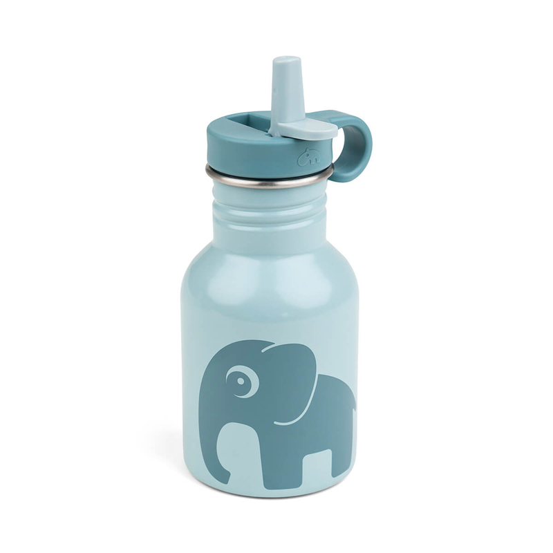Gourde inox Elphee Bleu DONE BY DEER ouverte