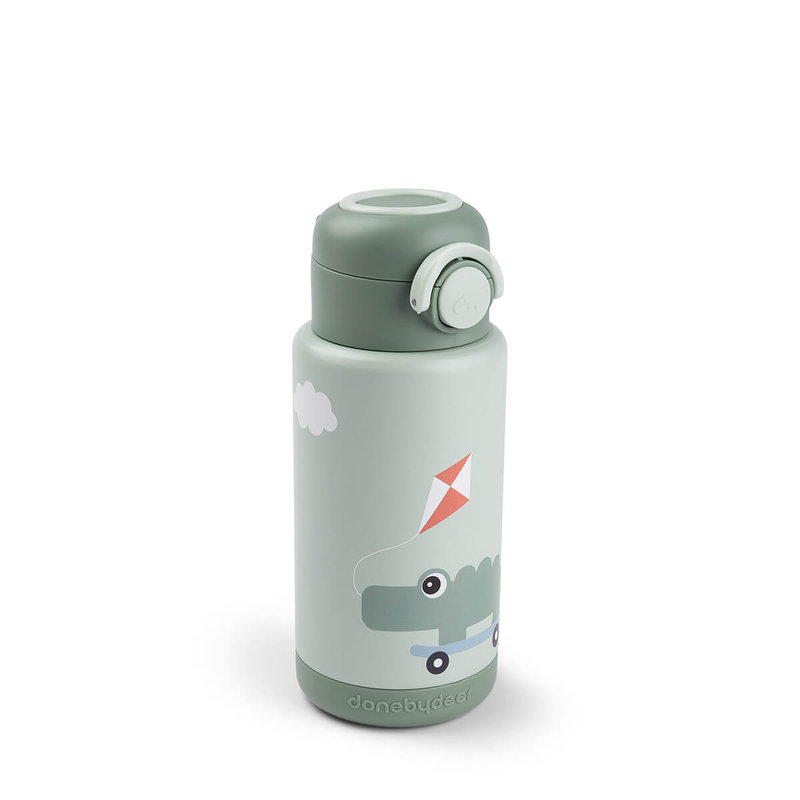 Gourde isotherme Playground Vert 340 ml Done by Deer fermée