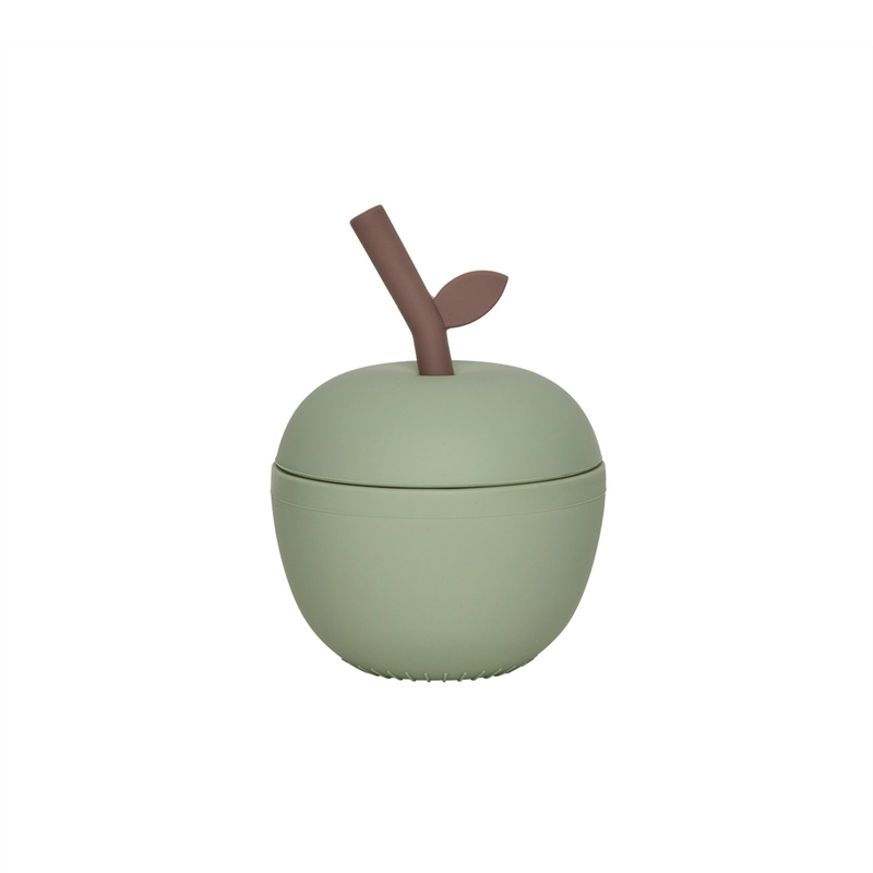 Gourde Pomme en silicone OyOy Mini vert