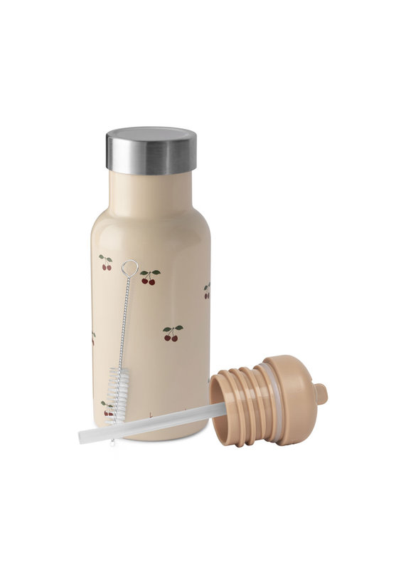 Gourde thermos 350 ml Cerise Konges Slojd produit + bouchons 