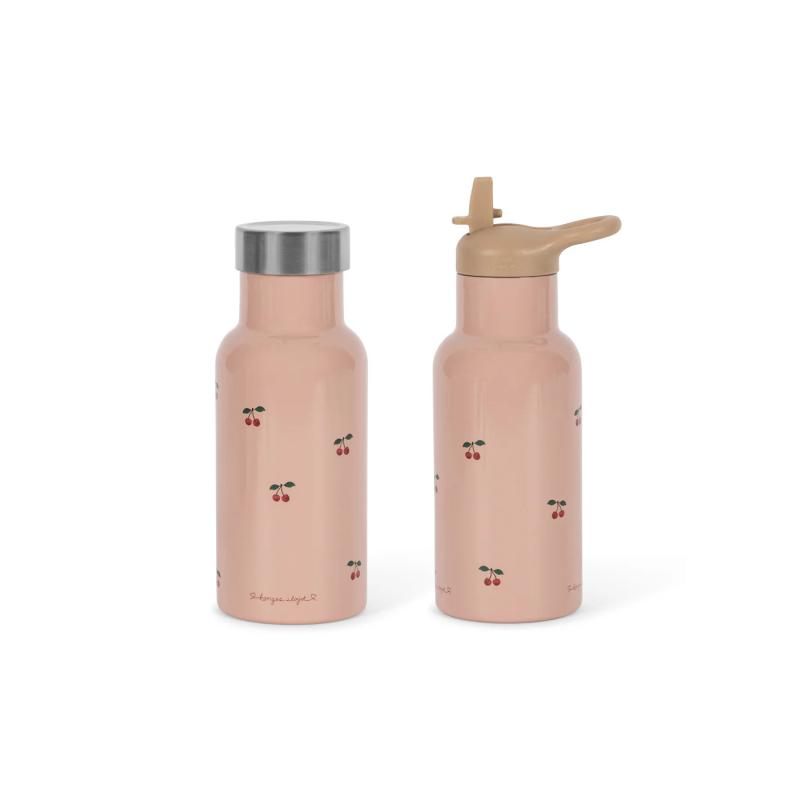Gourde thermos 350 ml Cherry Pink KONGES SLOJD deux bouchons