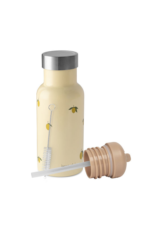 Gourde thermos 350 ml Citron Konges Slojd produit + bouchons