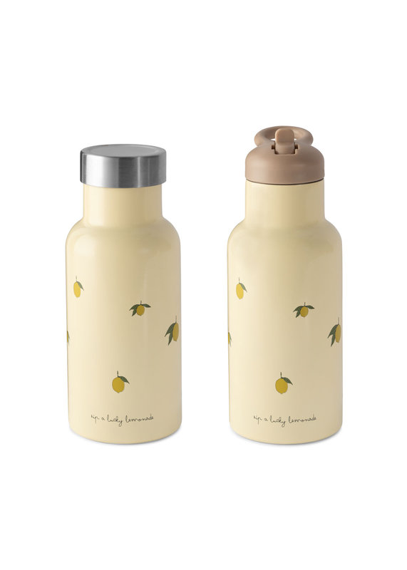 Gourde thermos 350 ml Citron Konges Slojd bouchons sur gourde 