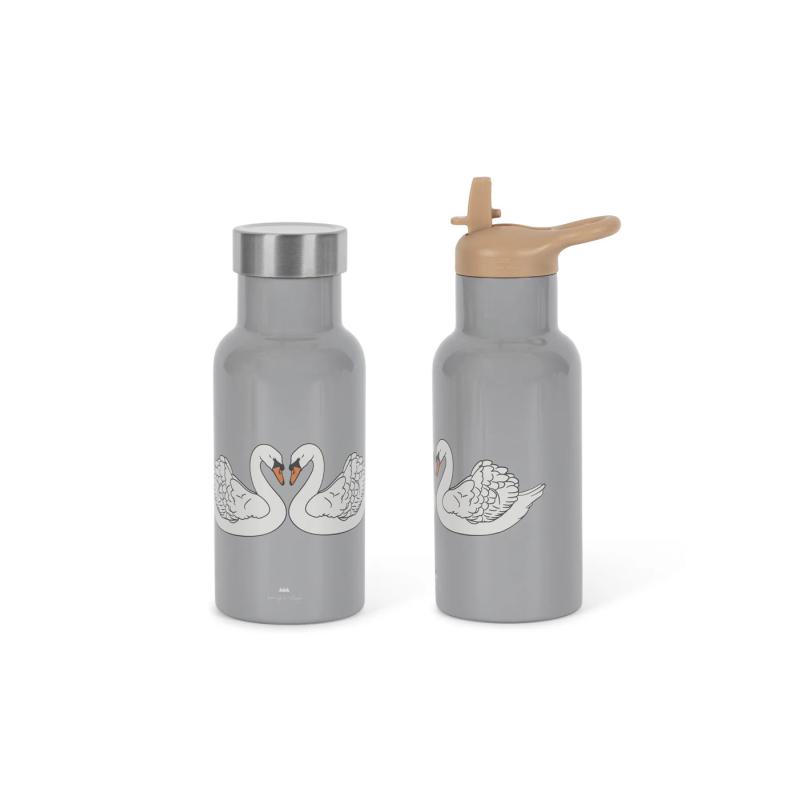 Gourde thermos 350 ml Swan Blue  KONGES SLOJD deux bouchons
