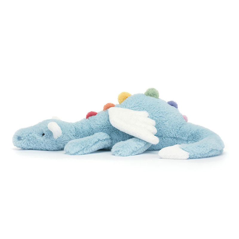 Grande peluche dragon Sky Jellycat côté
