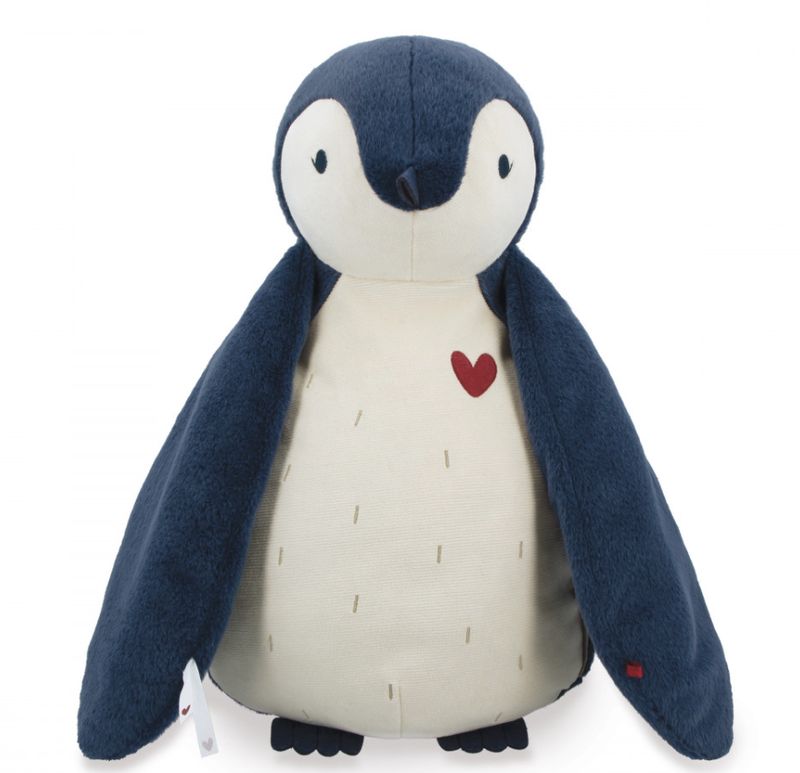 Grande peluche manchot 50 cm et lange d'emmaillotage Kaloo produit
