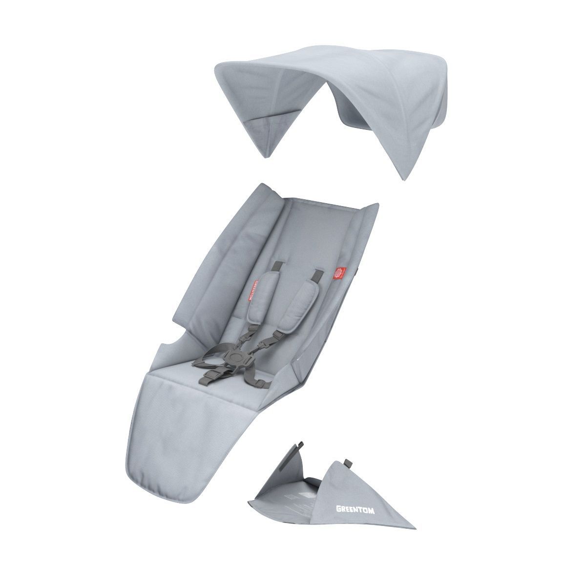 Assise classic Poussette Upp gris Greentom BamBinou