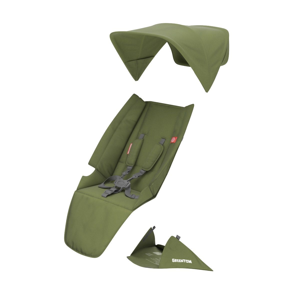 Assise classic Poussette Upp olive Greentom  BamBinou