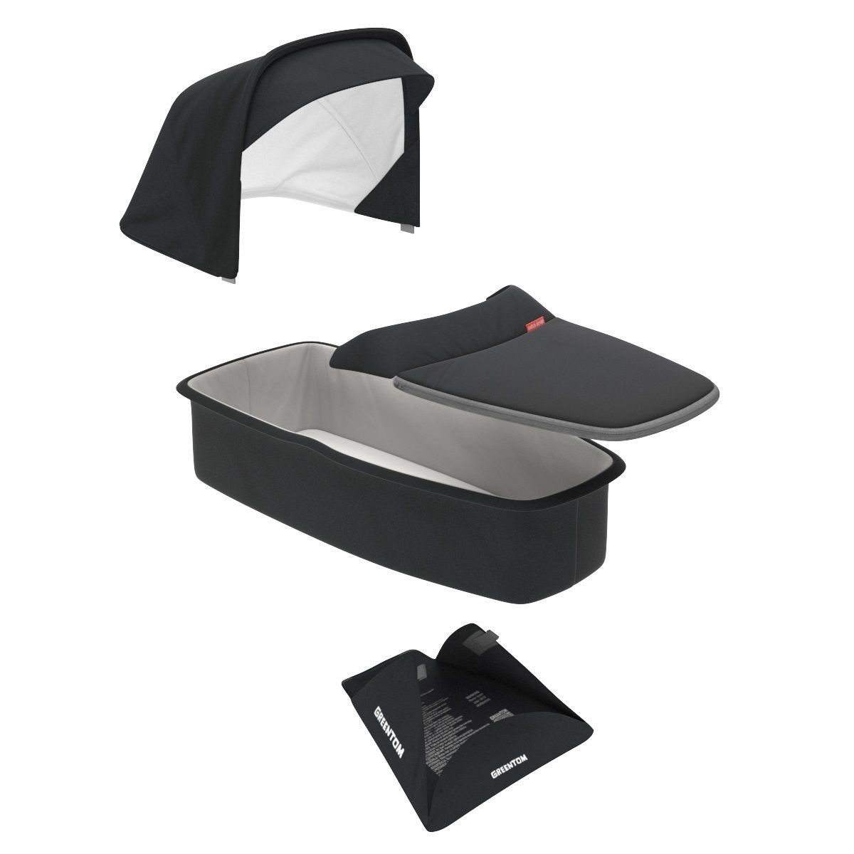 Kit nacelle Bottle poussette Upp noir Greentom BamBinou