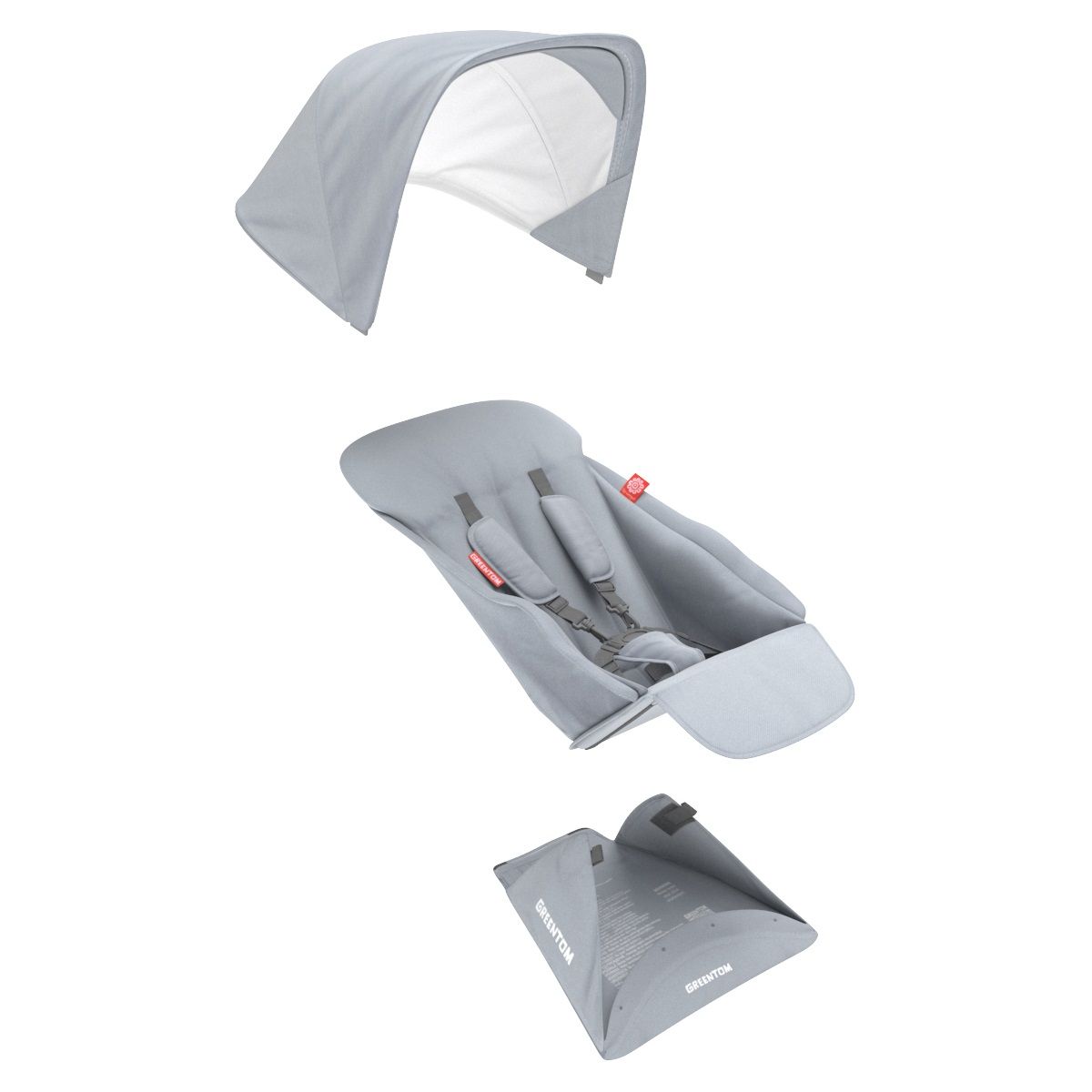 Assise réversible Poussette Upp gris Greentom BamBinou