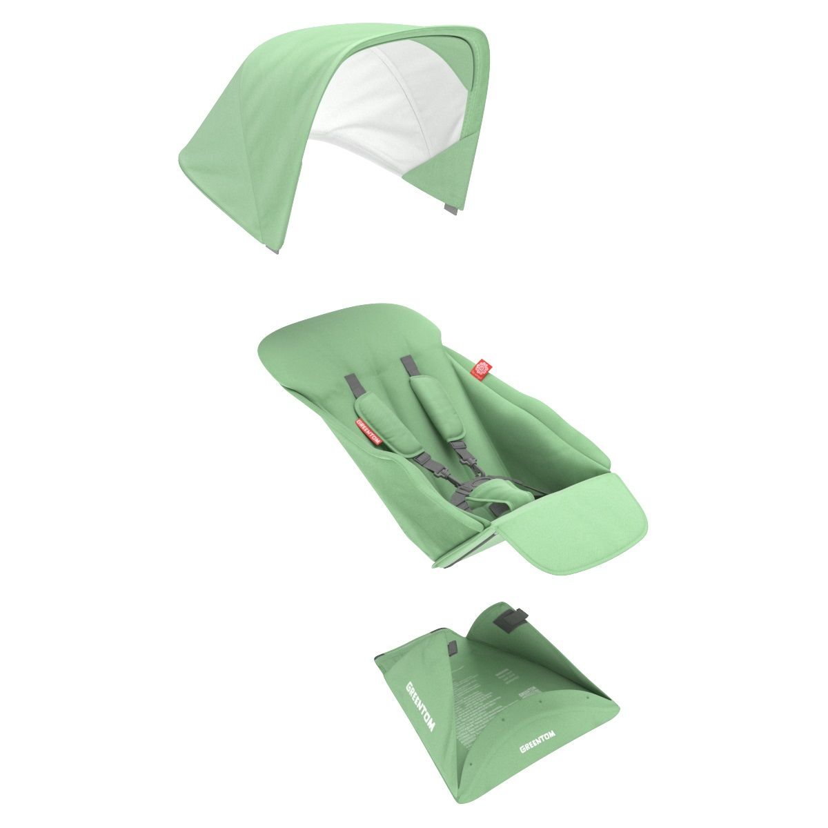 Assise réversible Poussette Upp menthe Greentom BamBinou