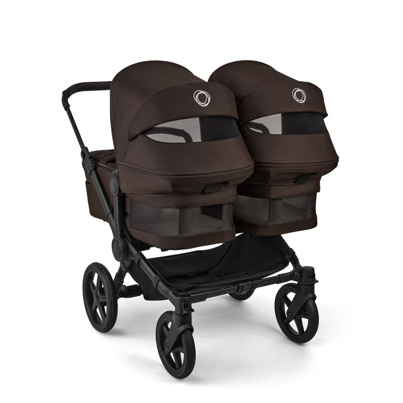 Habillage de nacelle complet pour Bugaboo Donkey 6 Twin Cocoa Brown Bugaboo poussette profil arrière