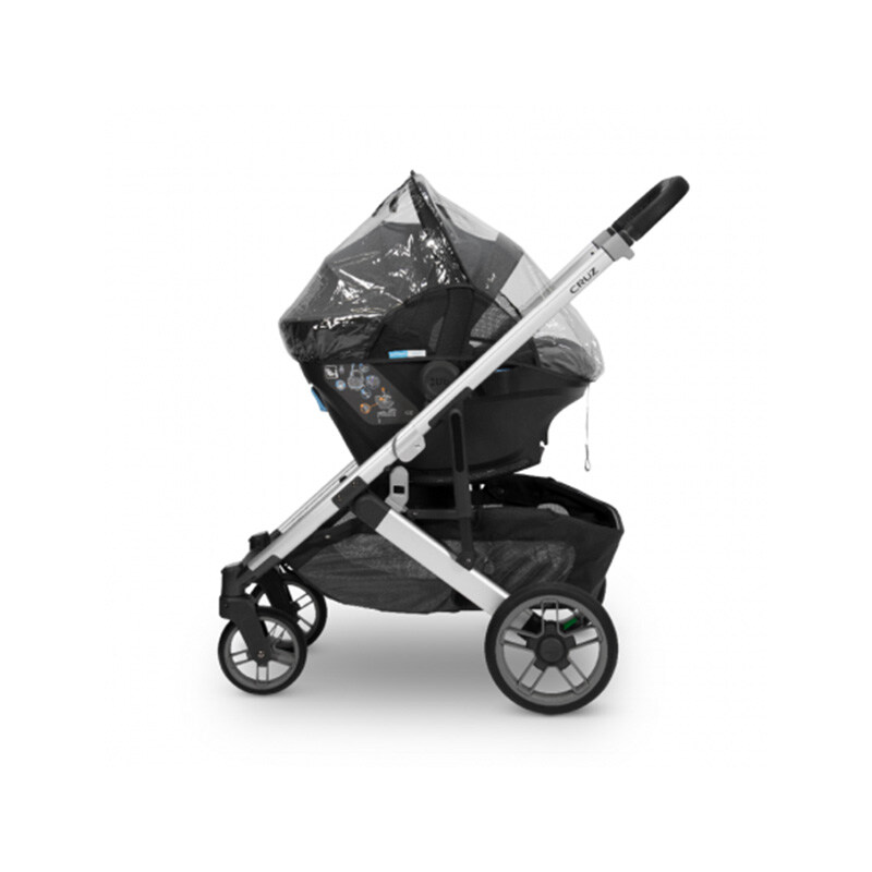 Habillage pluie siège-auto Mesa i-Size groupe 0+ Uppababy sur poussette