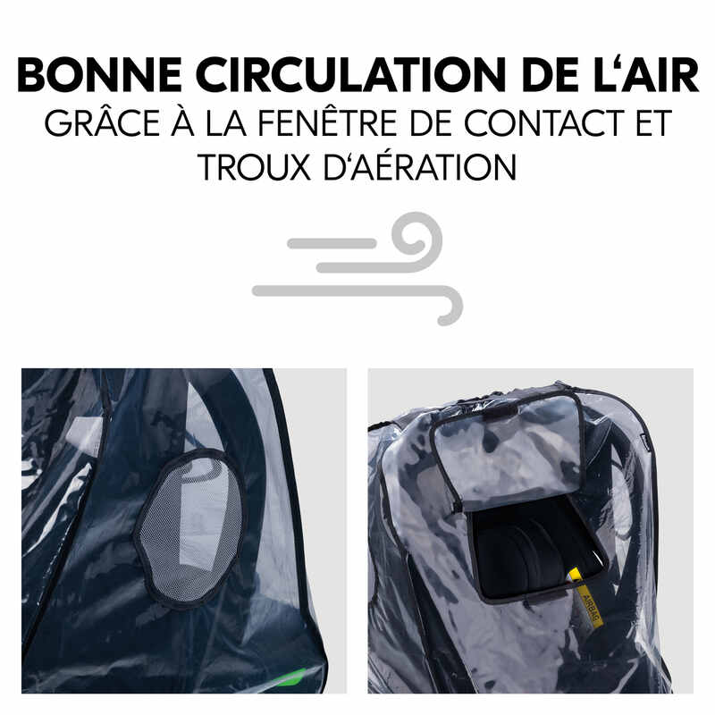 Habillage pluie universel pour cosy Hauck aeration