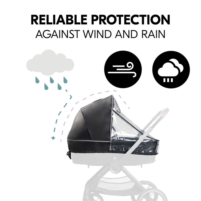 Habillage pluie universel pour nacelle Hauck pluie