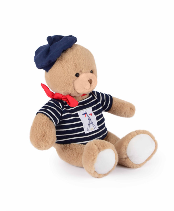 Ours Marinière Tour Eiffel 28 cm Doudou et Compagnie profil