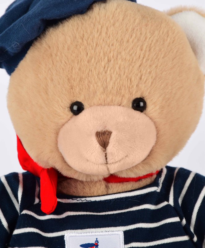 Ours Marinière Tour Eiffel 28 cm Doudou et Compagnie zoom tête