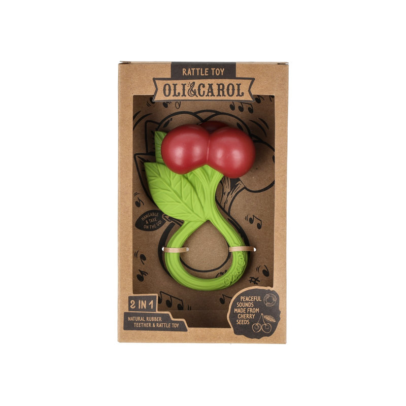 Hochet Cerise Oli & Carol packaging