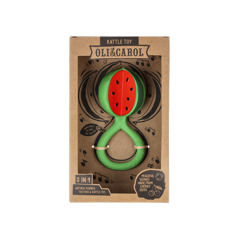 Hochet Pastèque Oli & Carol packaging