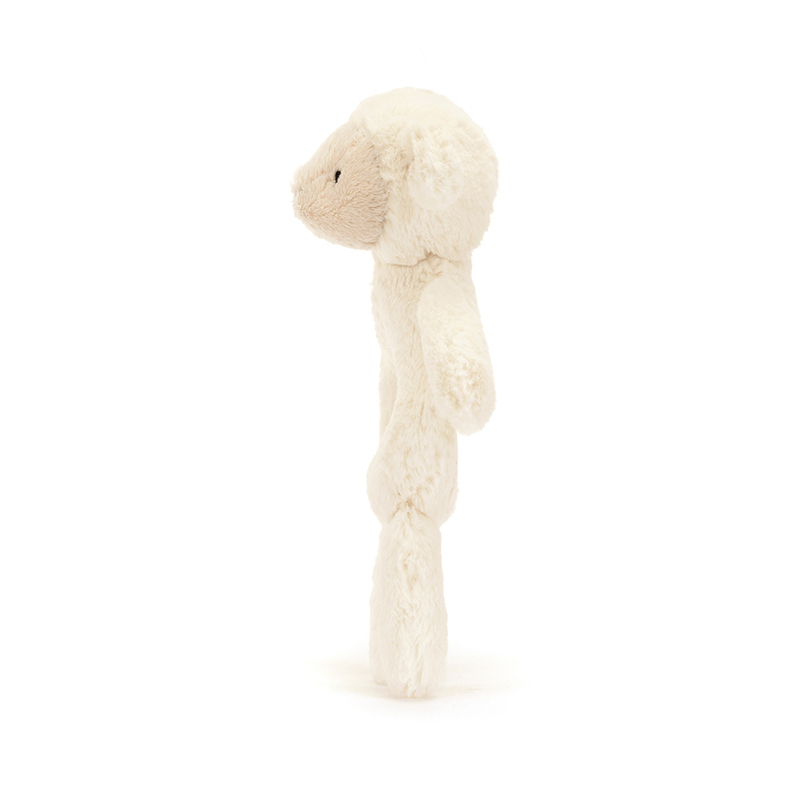 Hochet peluche Agneau Bashful Lamb Jellycat Produit profil