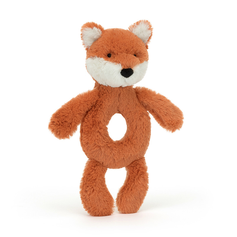 Hochet peluche Bashful Fox Jellycat Produit cote
