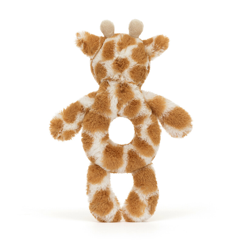 Hochet peluche Bashful Giraffe Jellycat Produit dos