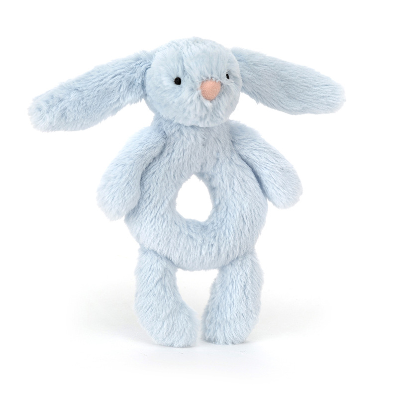 Hochet peluche lapin Bashful Jellycat Produit cote