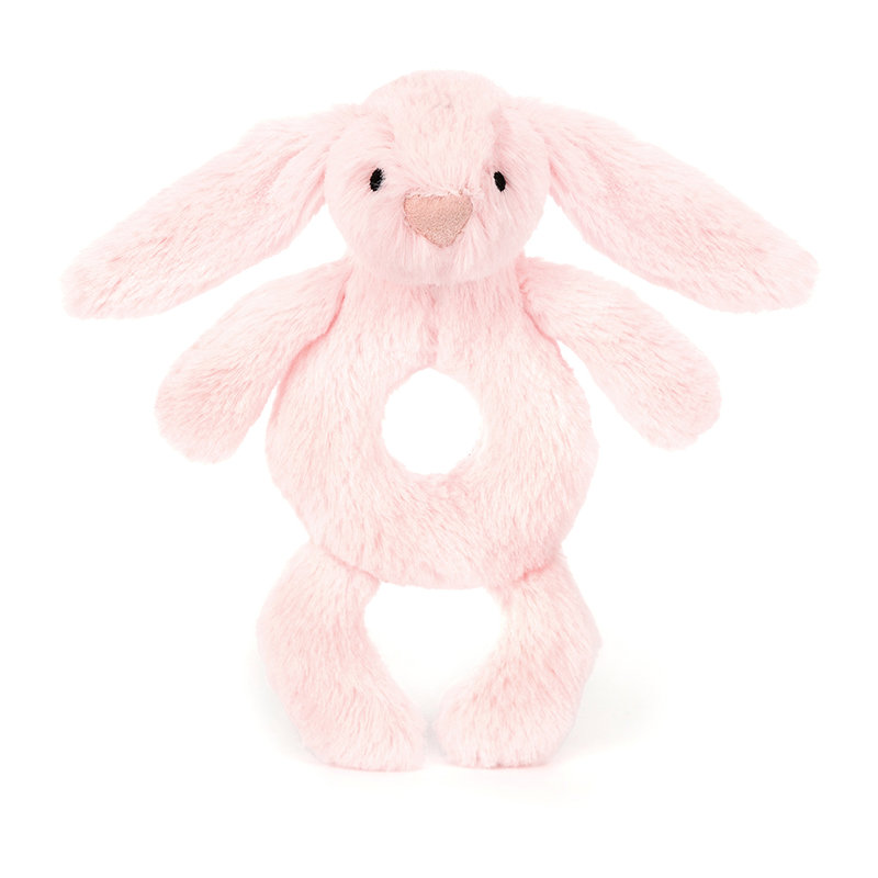 Hochet Peluche lapin Bashful Pink Bunny Jellycat produit 