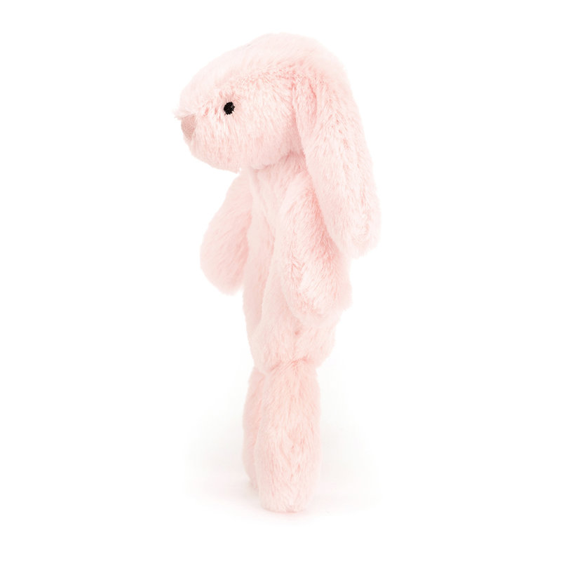 Hochet Peluche lapin Bashful Pink Bunny Jellycat côté