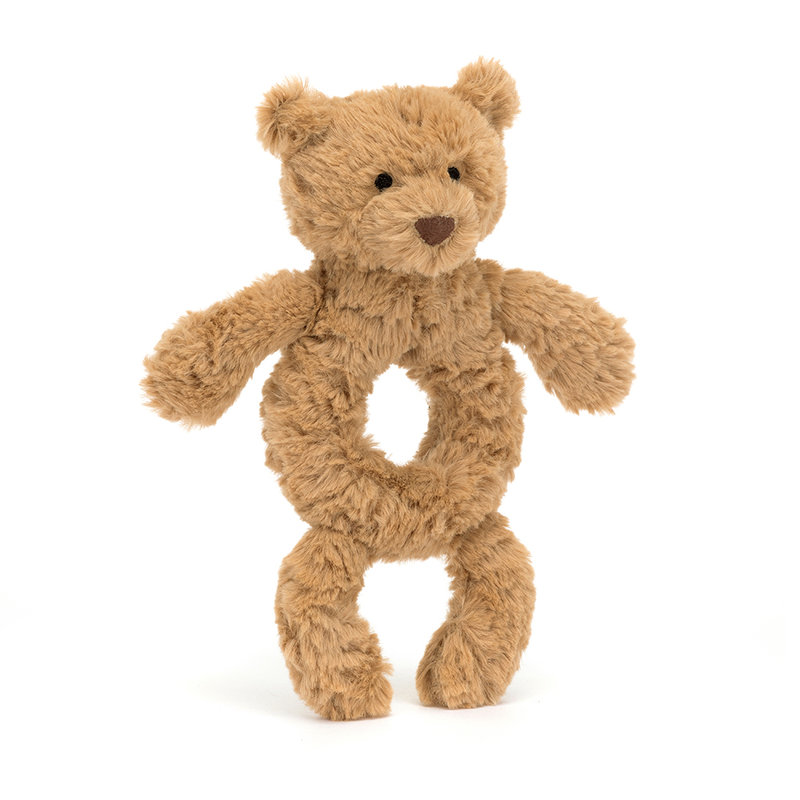 Hochet Peluche Ours Bartholomew Bear Jellycat face 