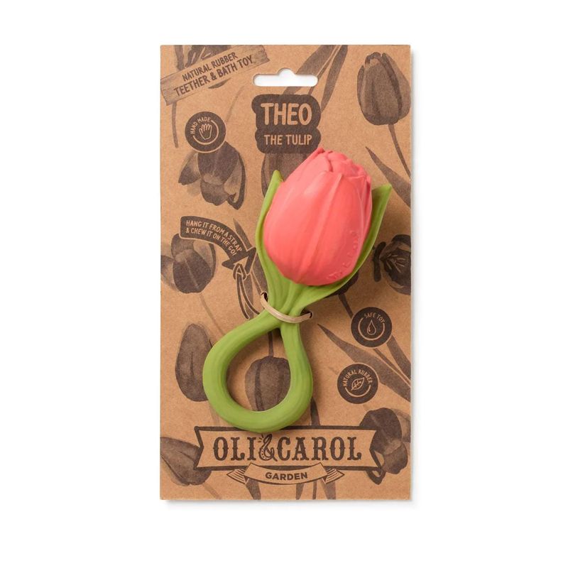 Hochet Theo La Tulipe Oli & Carol packaging