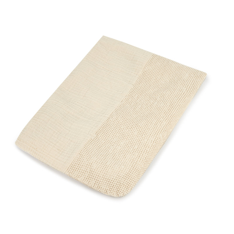 Housse de matelas à langer en coton lavé Wabi-Sabi Nobodinoz ginger