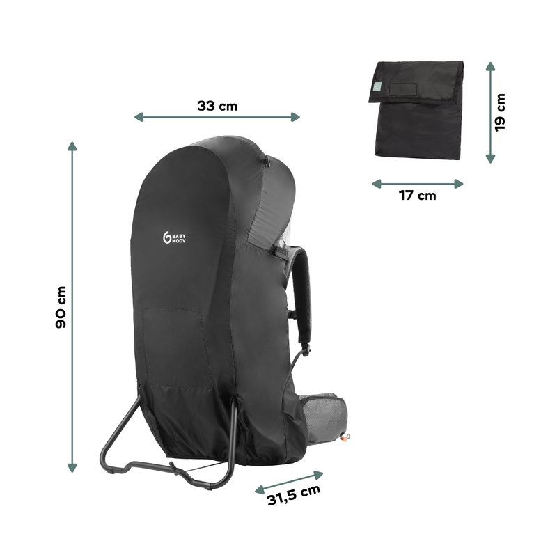 Housse De Pluie Porte Bebe Moov & Hike Babymoov dimensions